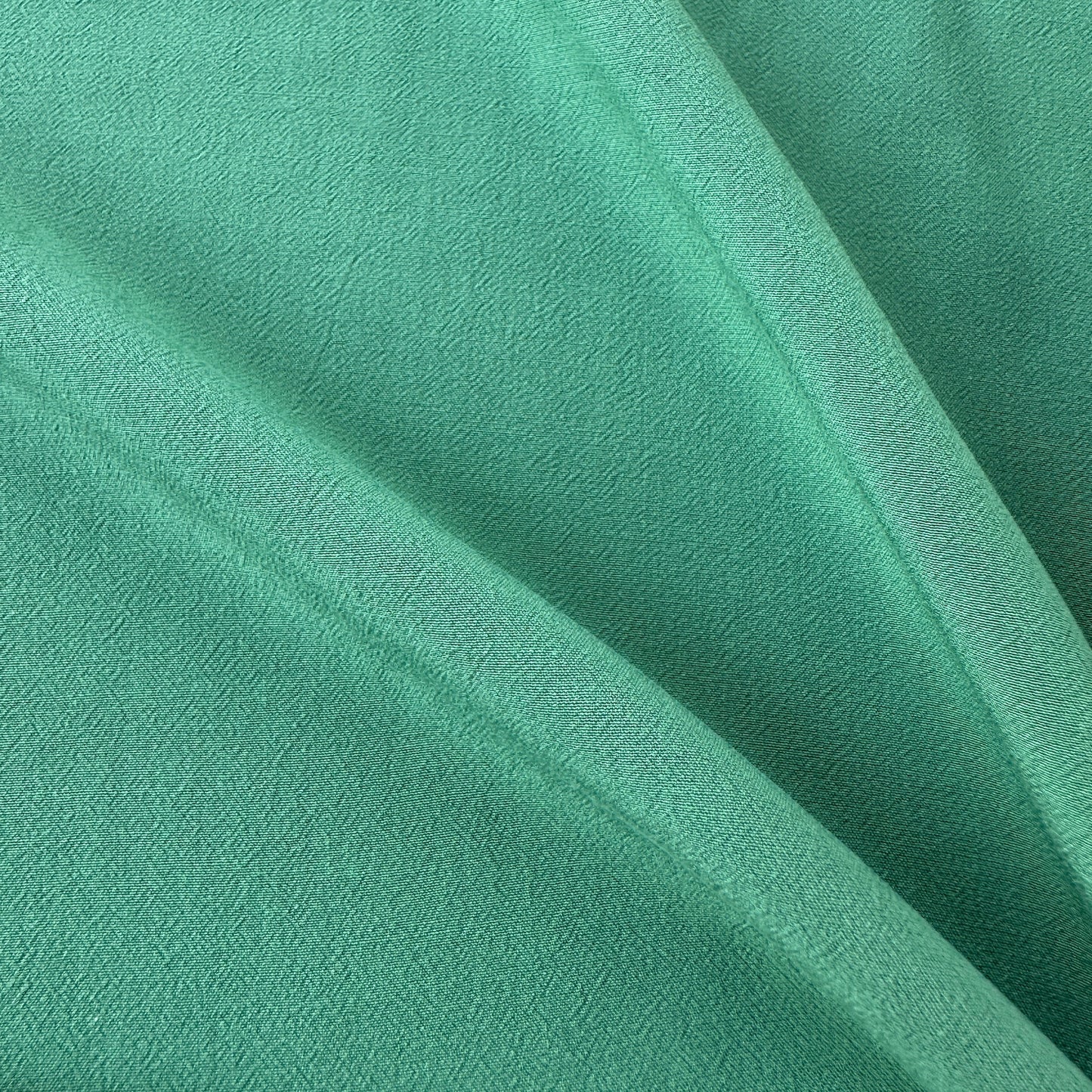 Textured Viscose Fabric in Muted Teal Green