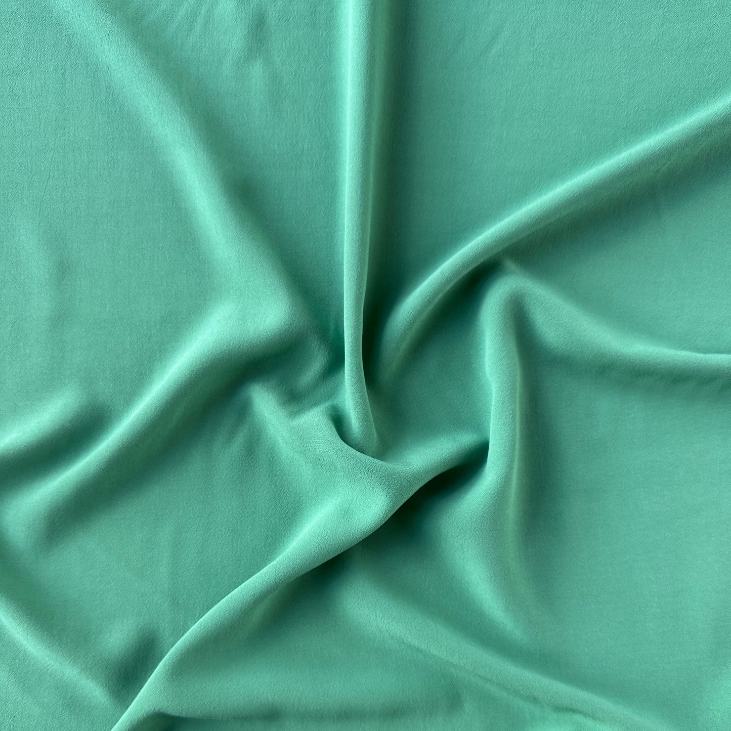 Textured Viscose Fabric in Muted Teal Green