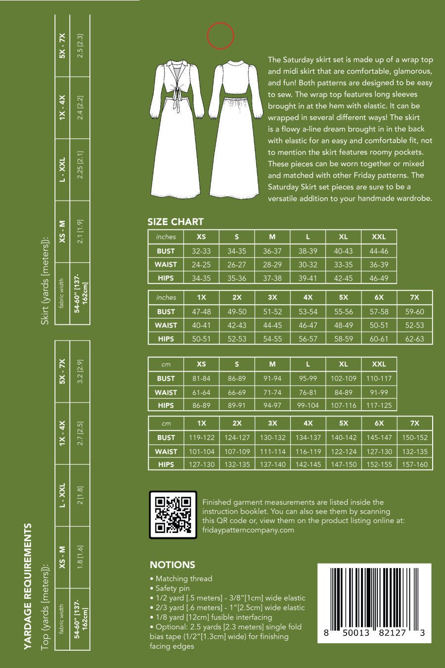 The Saturday Skirt Set Sewing Pattern - Friday Pattern Company