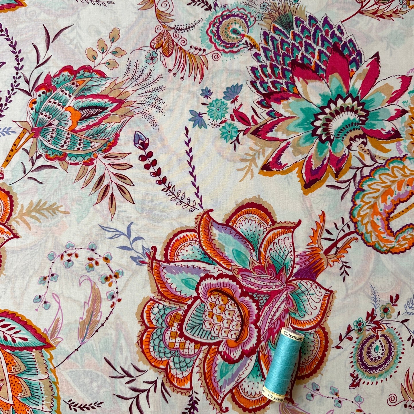 Tropical Paisley Cotton Fabric
