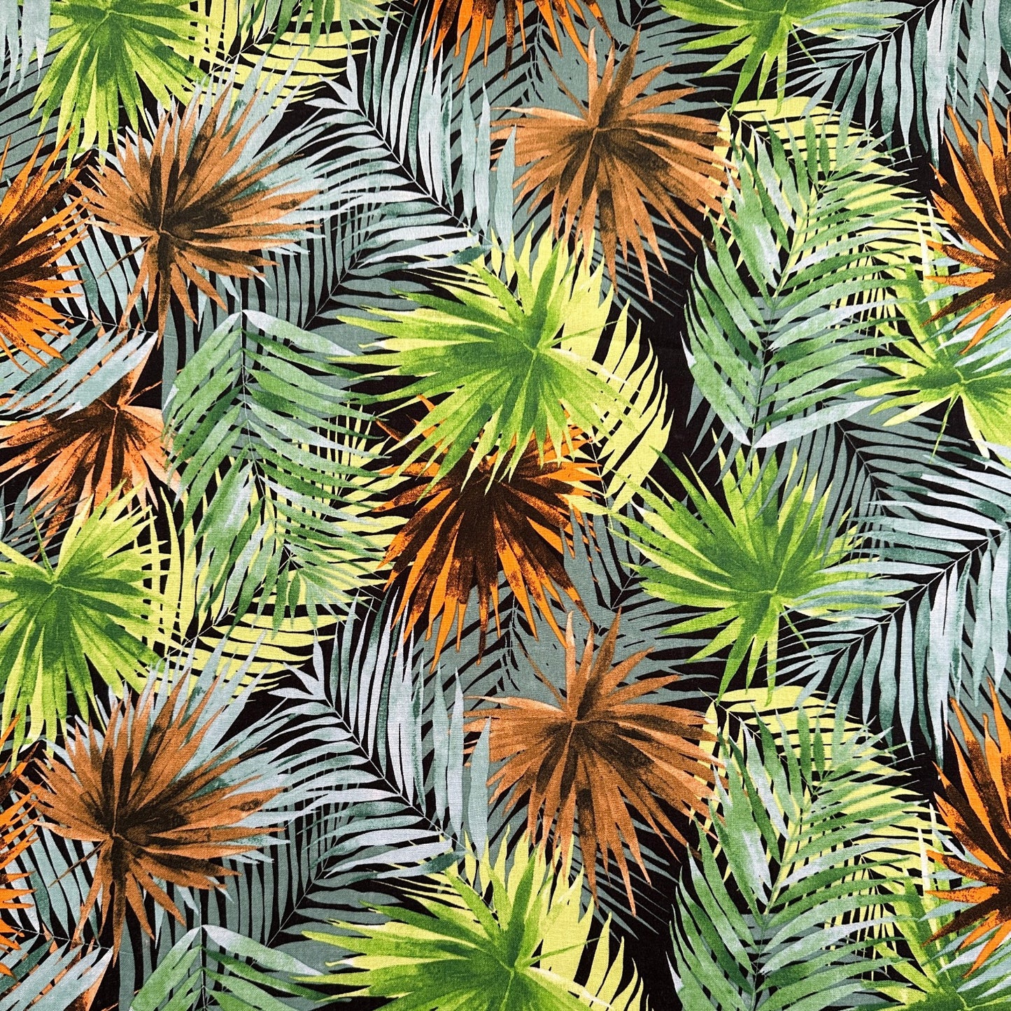 Willow Linen Viscose Fabric in Black