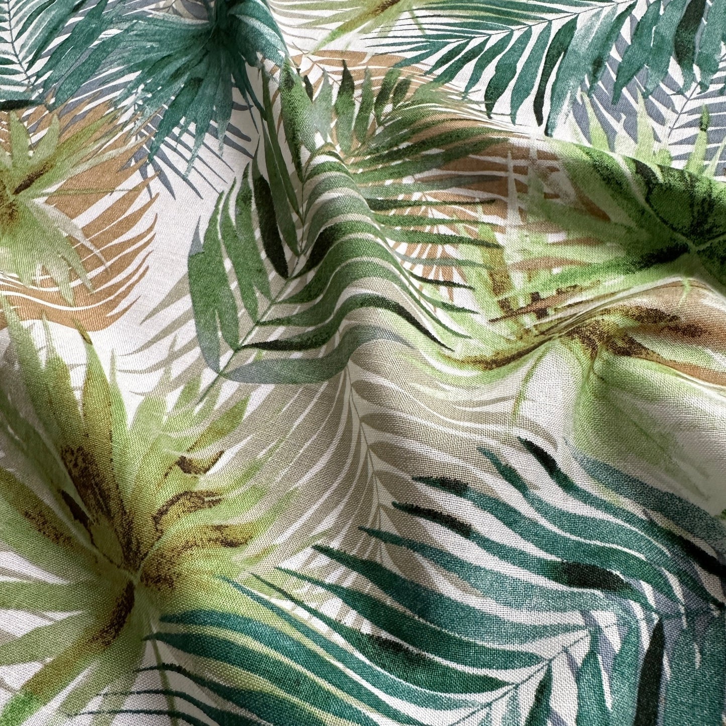 Willow Linen Viscose Fabric in Ivory
