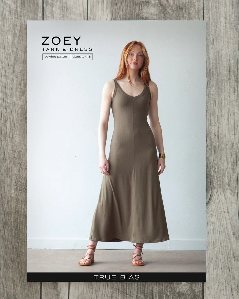 Zoey Tank & Dress Sewing Pattern (Size 0 - 18) - True Bias