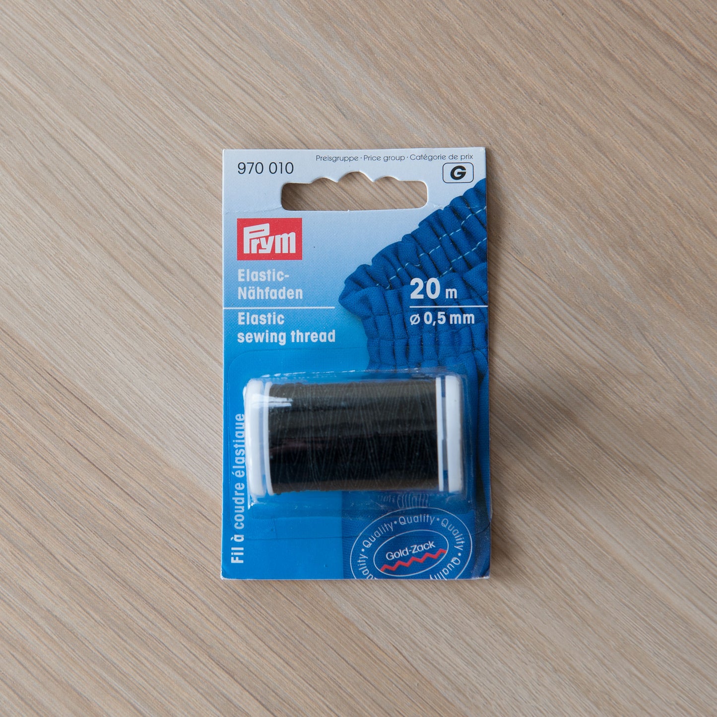 970010 | Prym Elastic Sewing Thread 20m x 0.5mm in Black