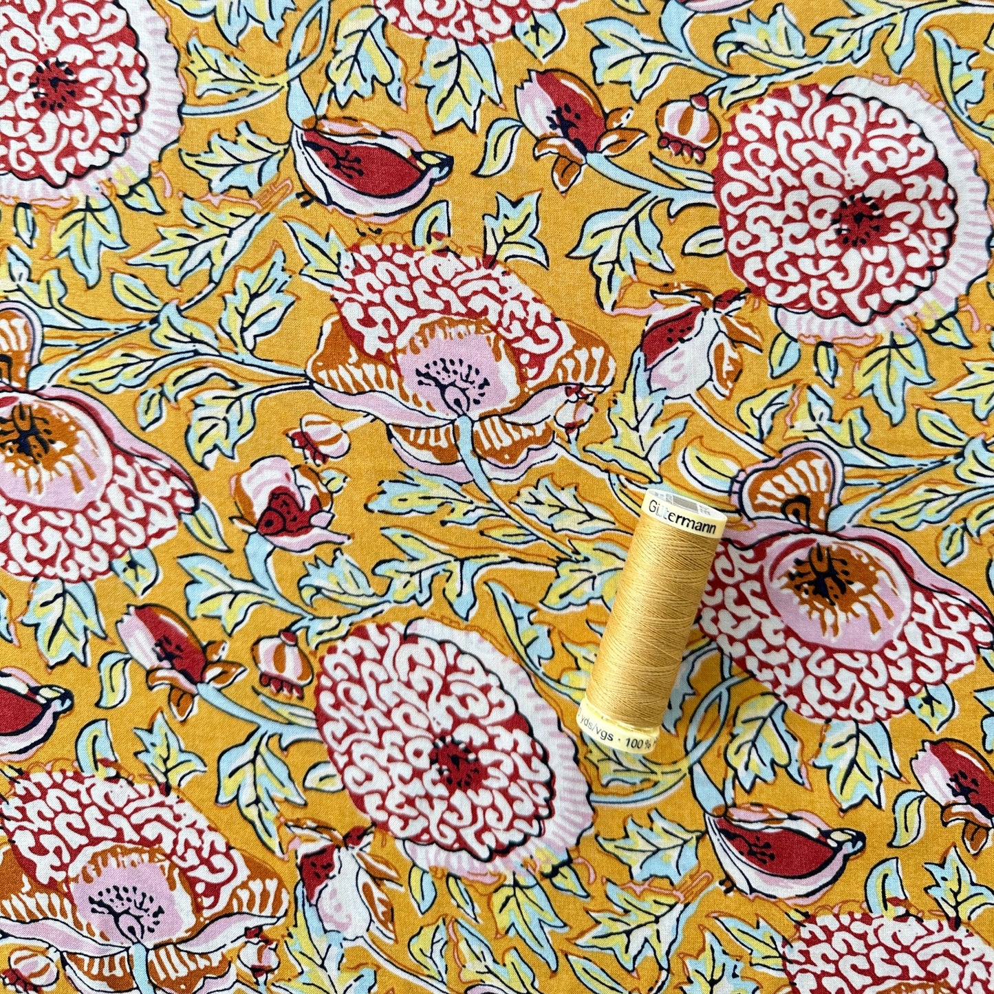 Andrea Tencel Lawn Fabric in Mustard