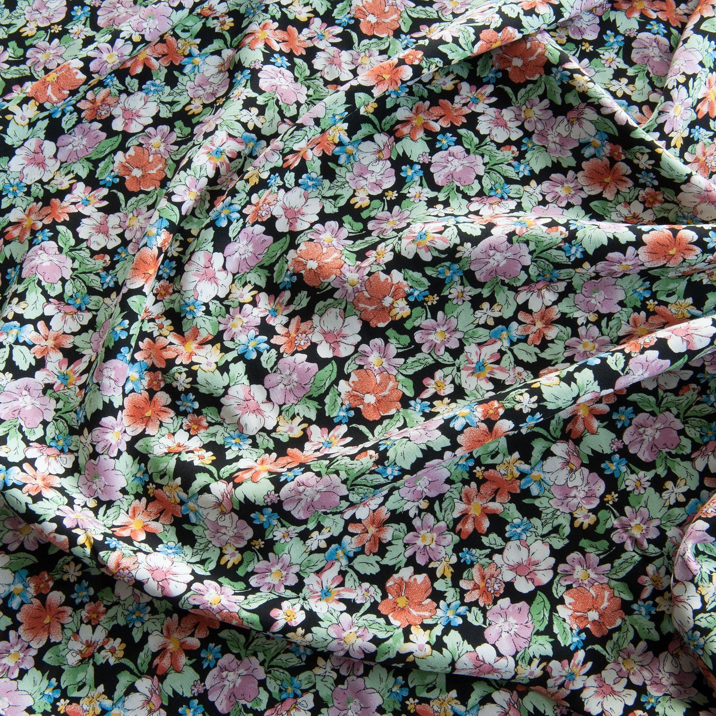 Audrey Viscose Fabric in Black - 87cm Piece