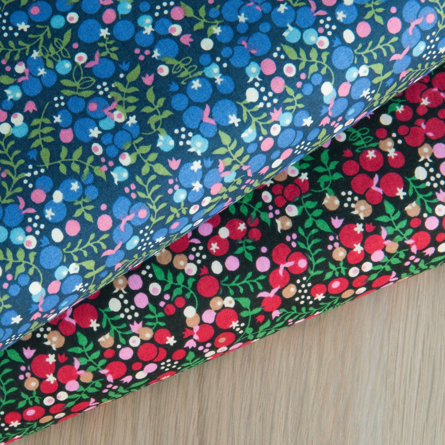 Berries Pima Cotton Lawn Fabric in Red