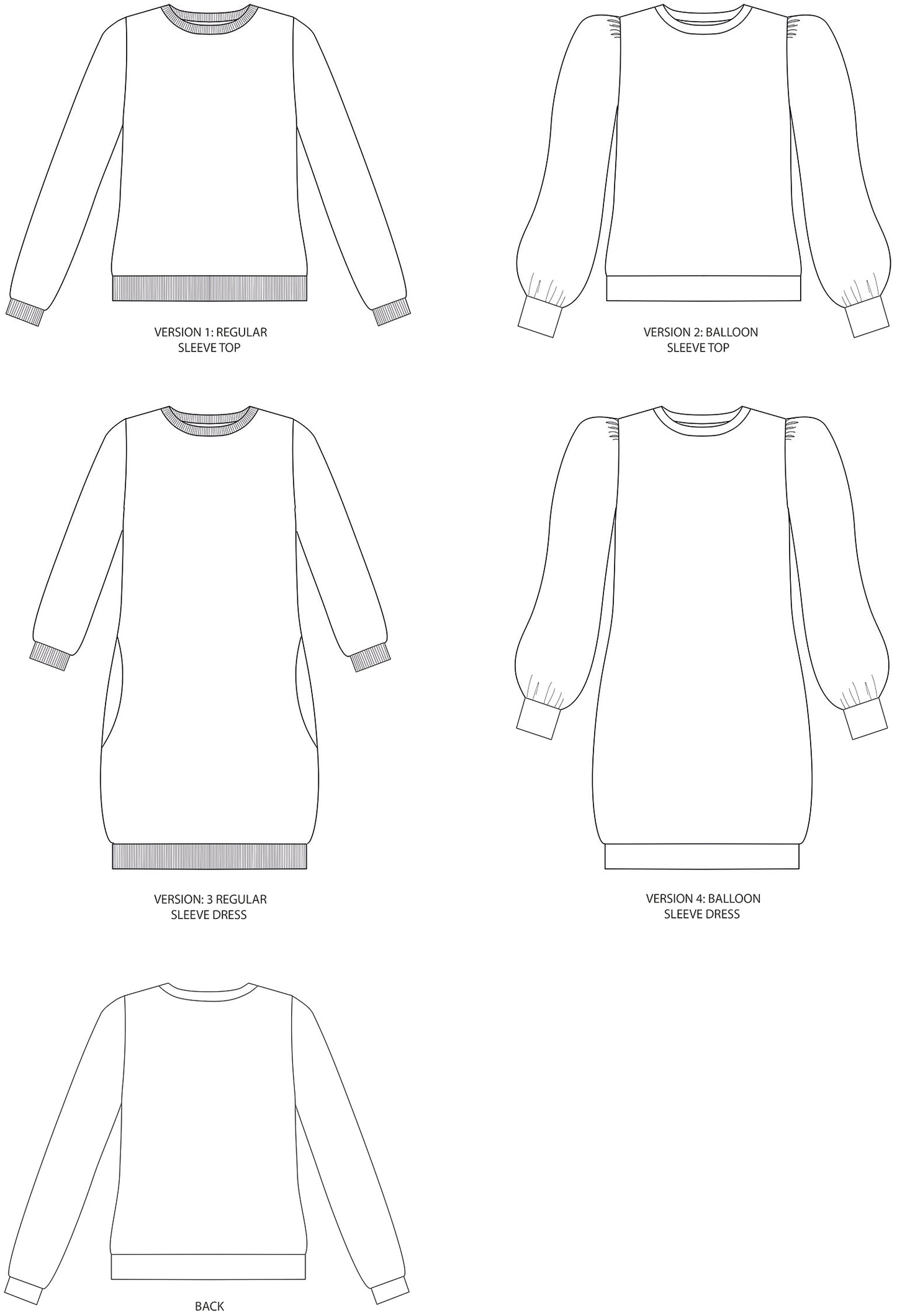 Billie Sweatshirt And Dress Sewing Pattern - Tilly and the Buttons