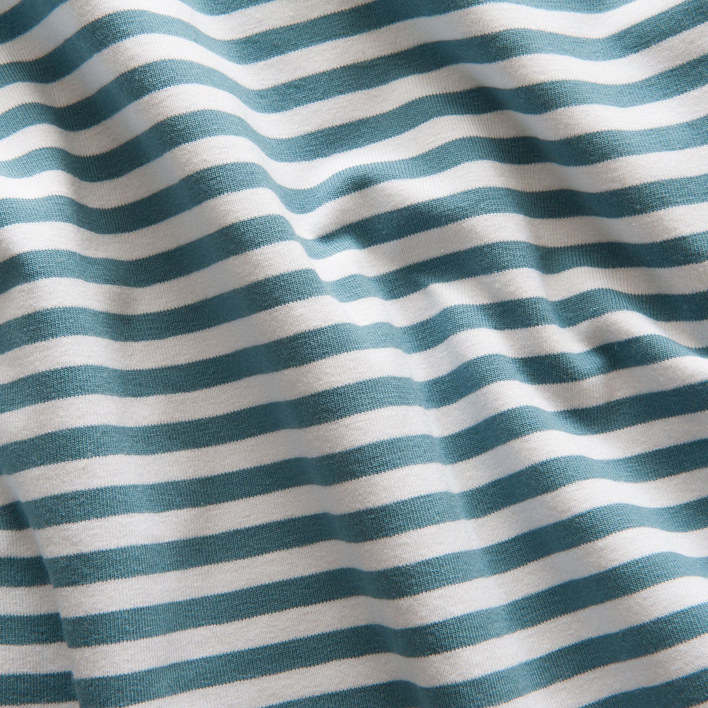 Blue and White Striped Cotton Jersey