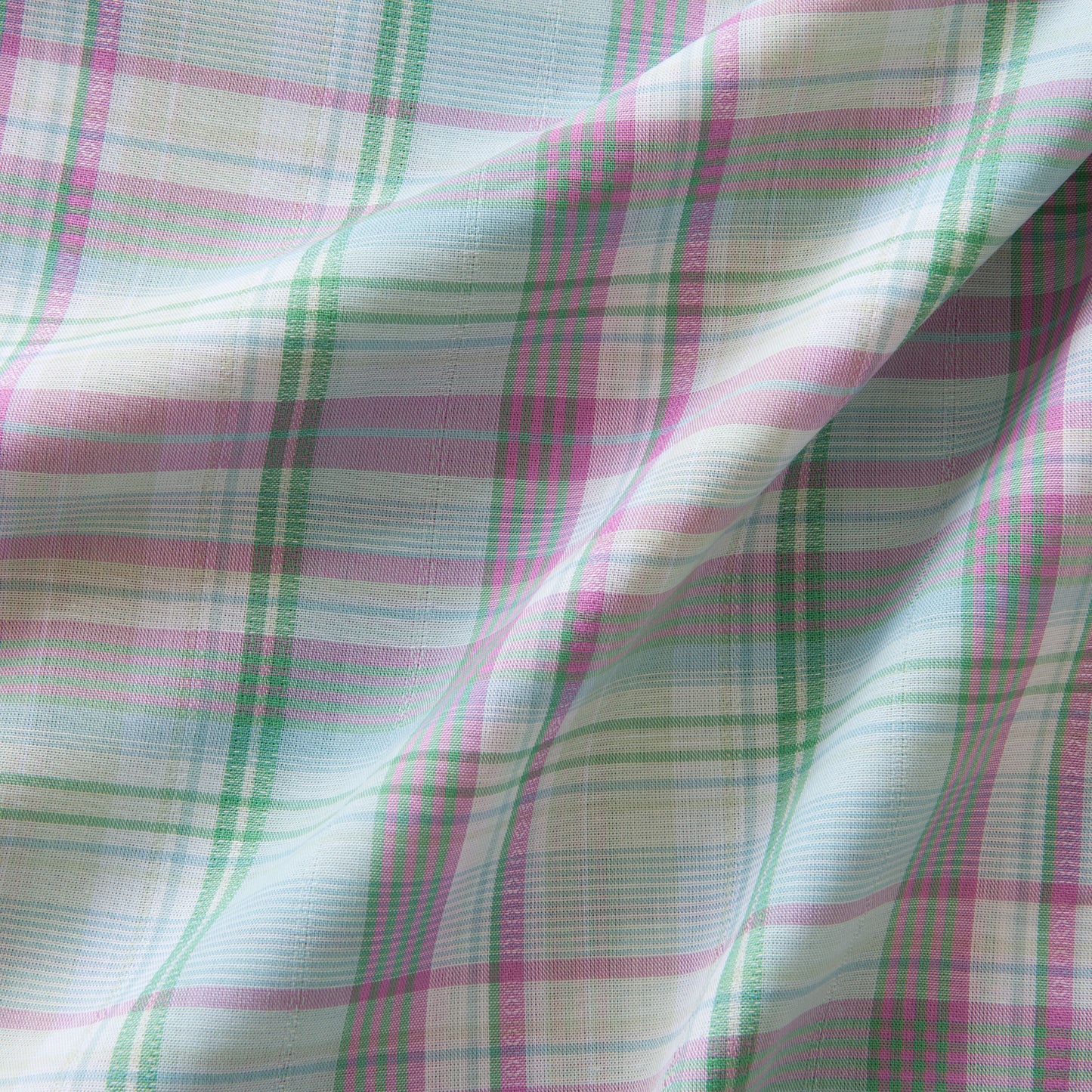 Checked Cotton Lawn in Pink and Green