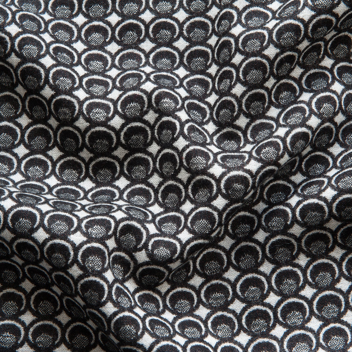 Circles Jacquard Wool Mix Fabric