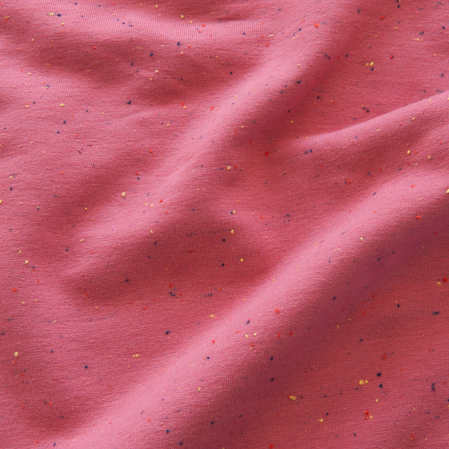 Cosy Colours Flecked Sweatshirt Fabric in Dark Rose