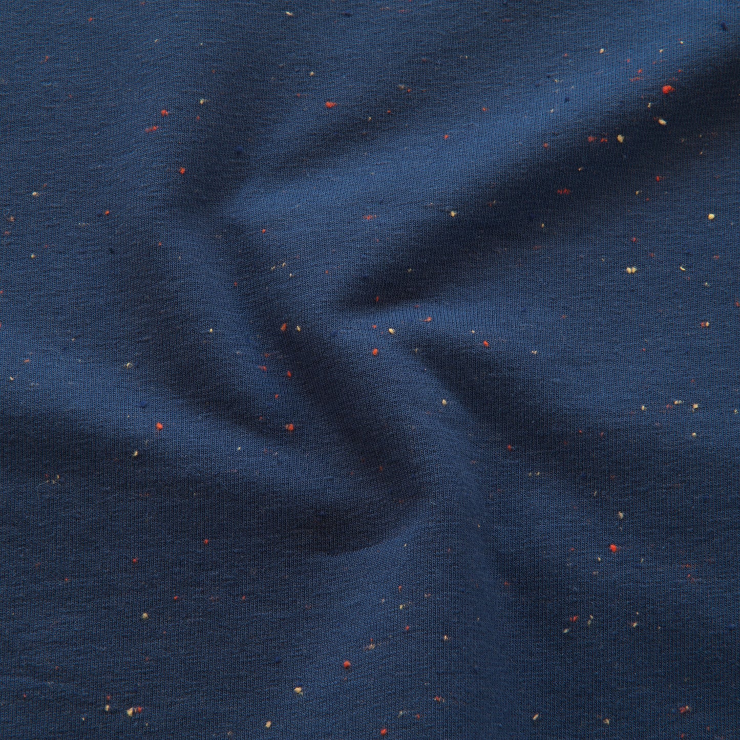 Cosy Colours Flecked Sweatshirt Fabric in Navy