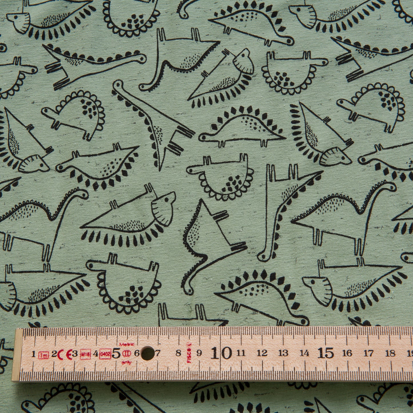 Dino Cotton Jersey in Old Green