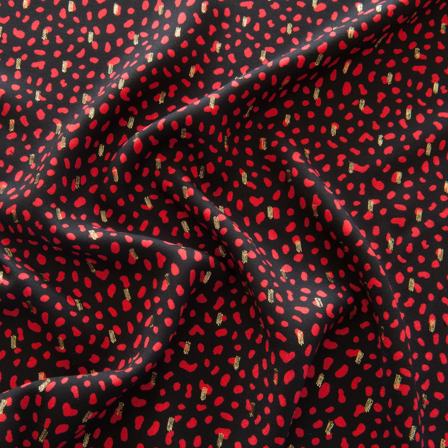Dolly Viscose Lurex Fabric in Black
