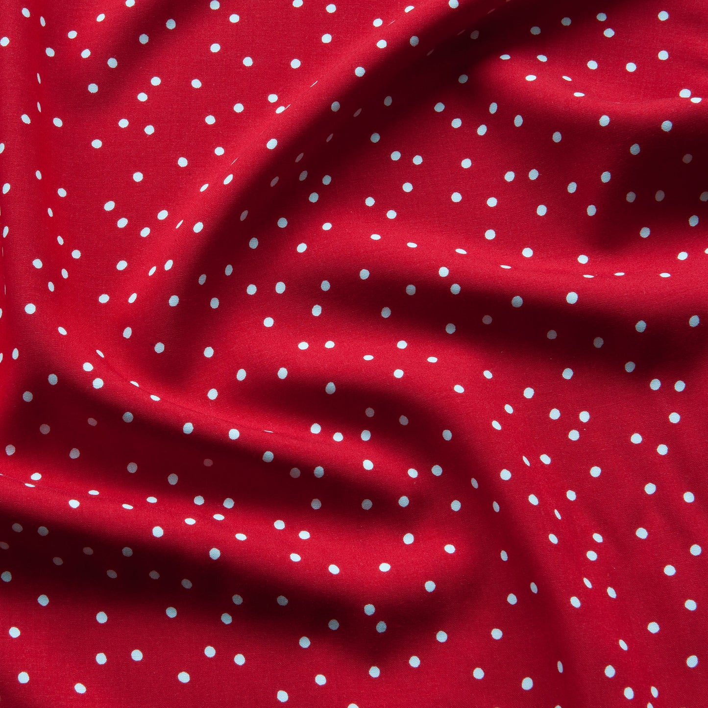 Dotty Viscose Fabric in Red