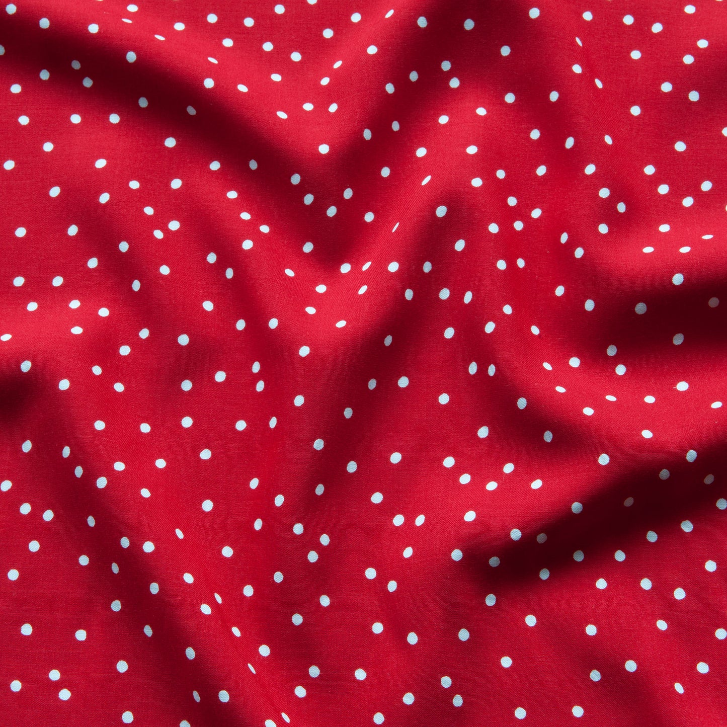 Dotty Viscose Fabric in Red