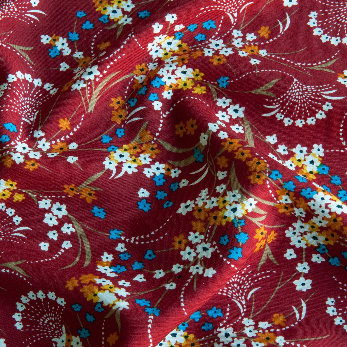 Ellen Viscose Fabric in Red