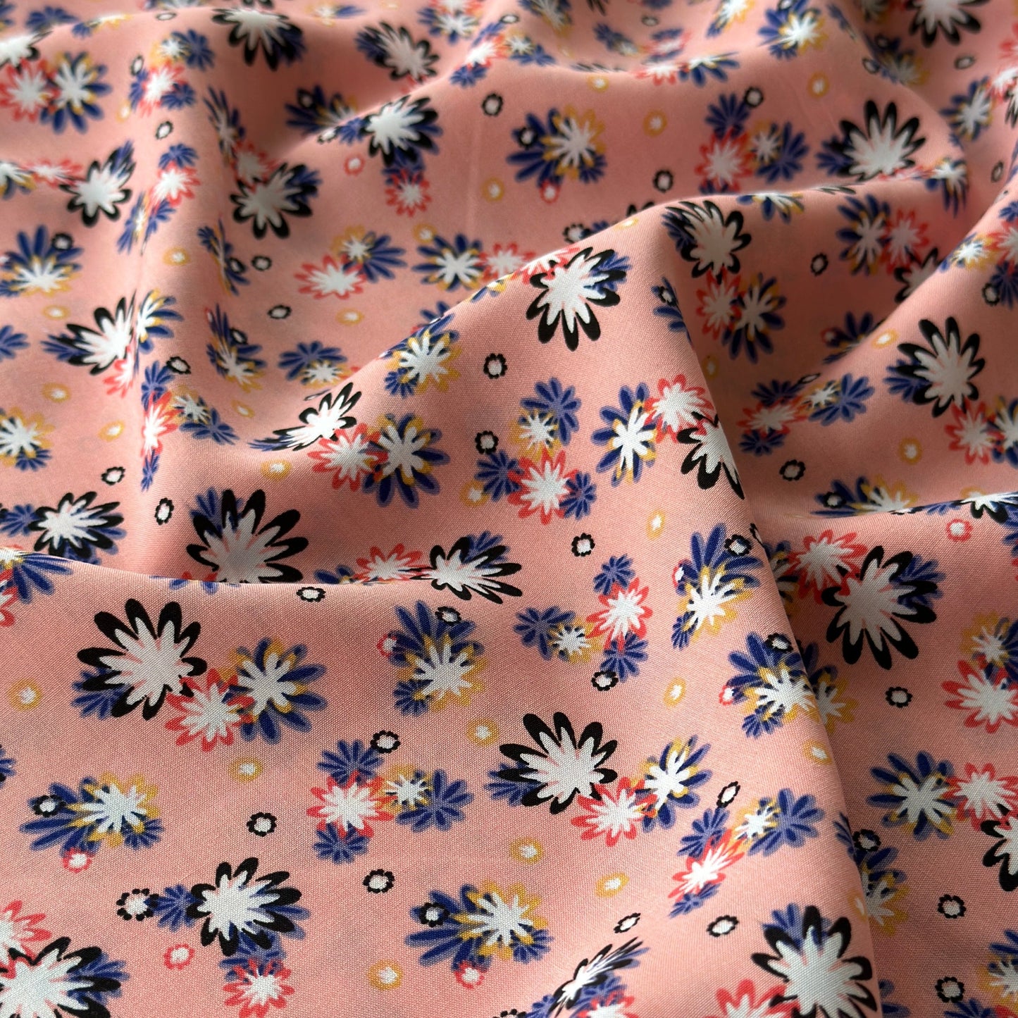 Georgina Viscose Fabric in Pink