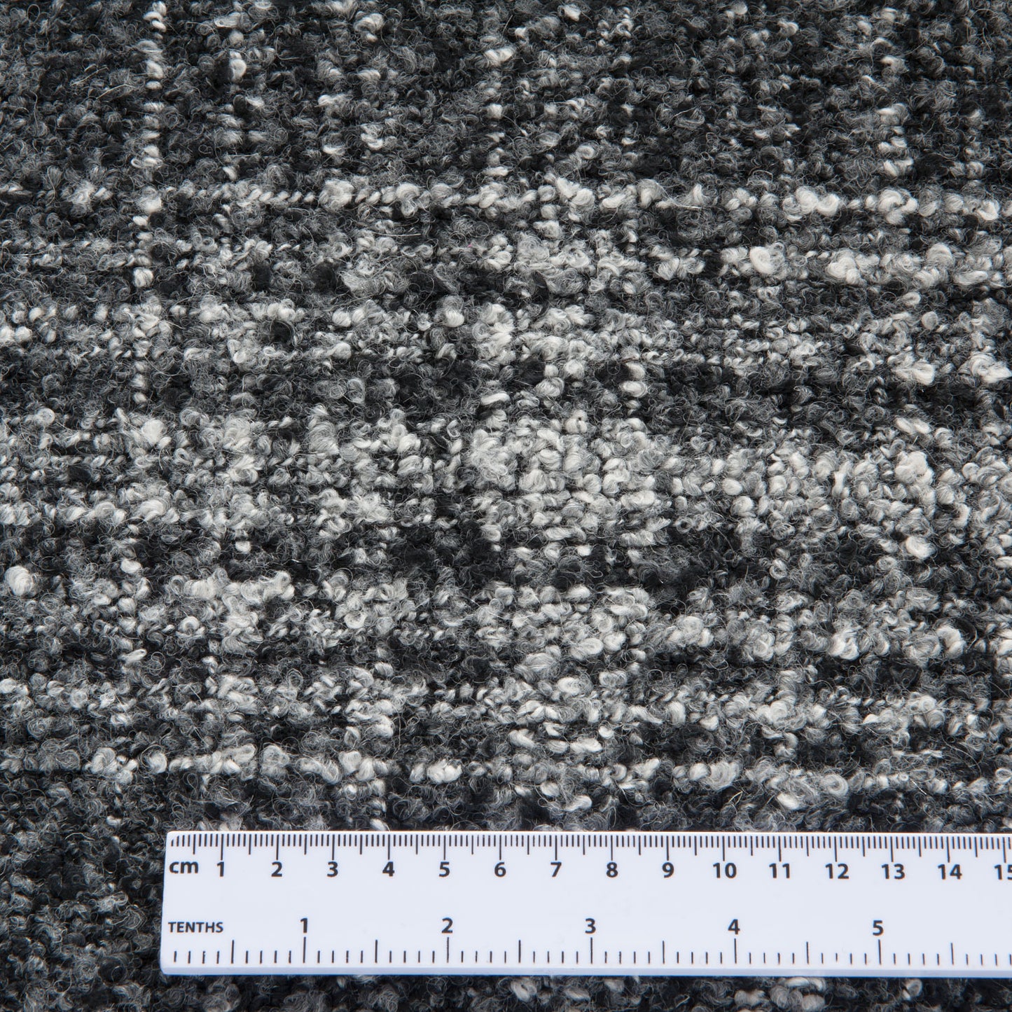Grey Check Wool Boucle