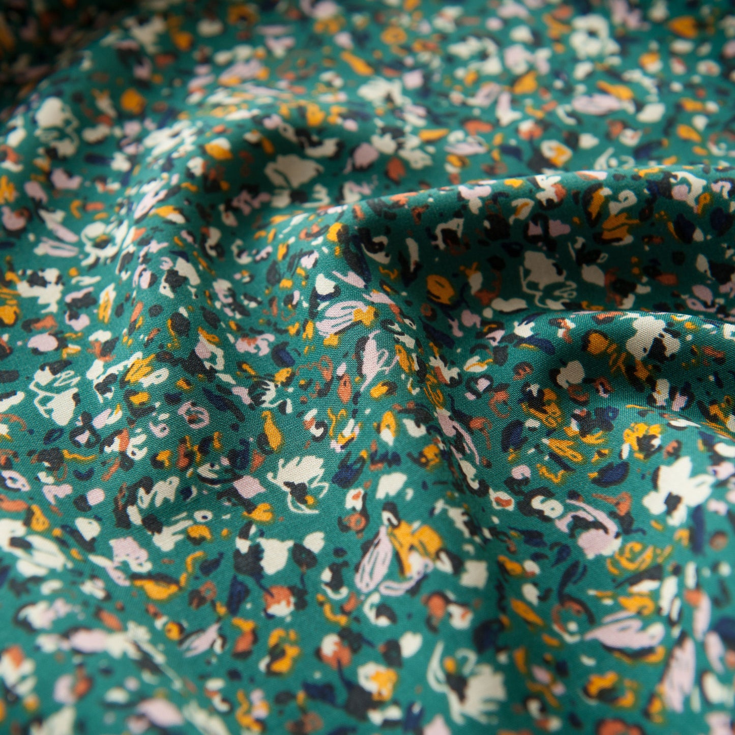 Hazel Viscose Fabric in Green