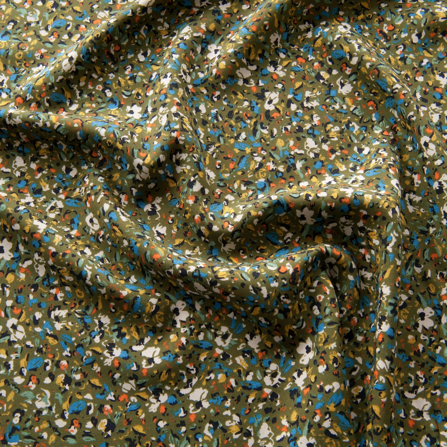 Hazel Viscose Fabric in Khaki