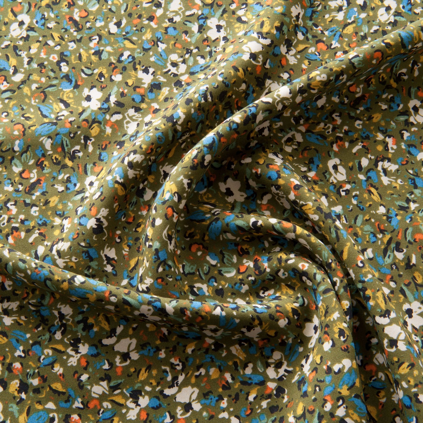 Hazel Viscose Fabric in Khaki