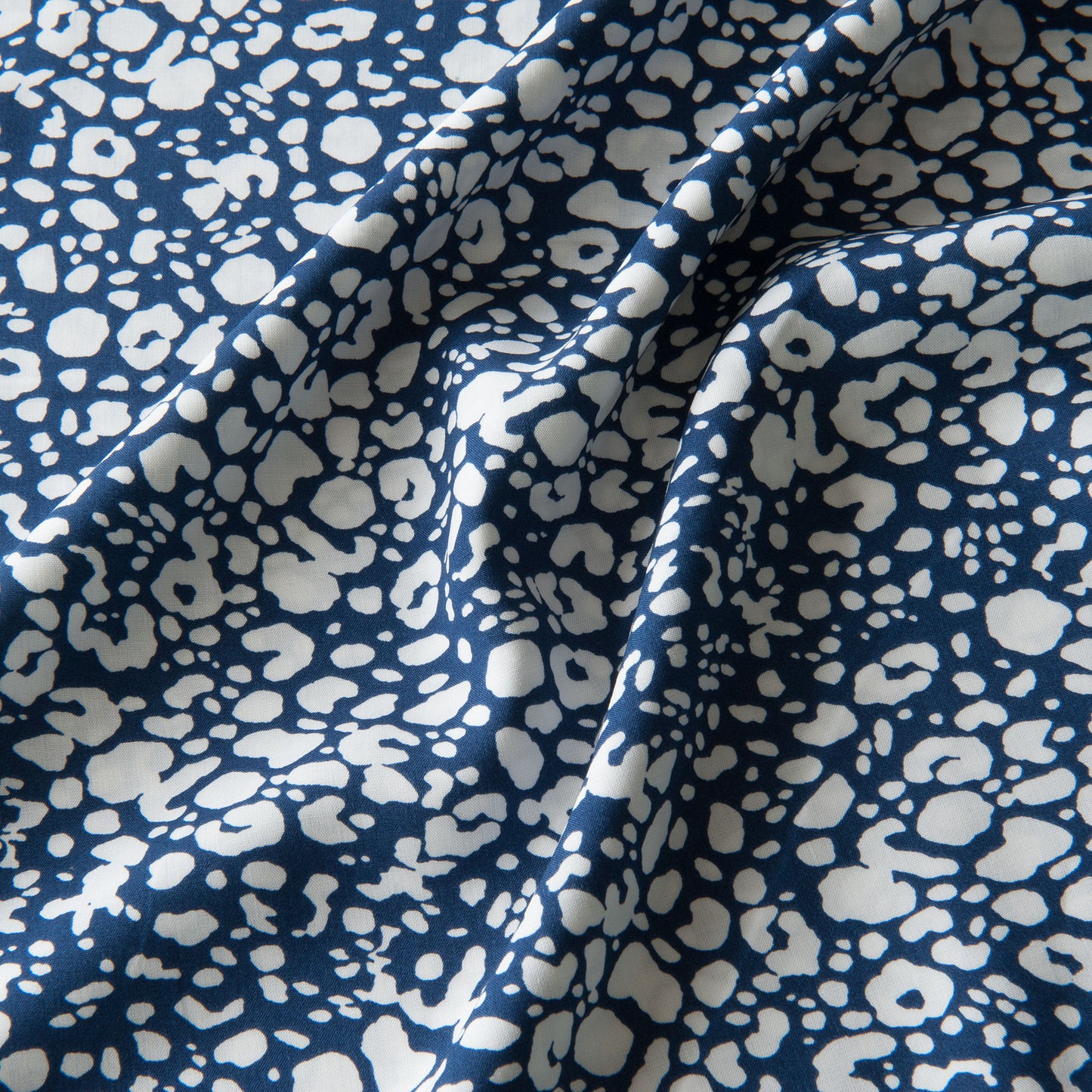 Heather Viscose Fabric in Navy