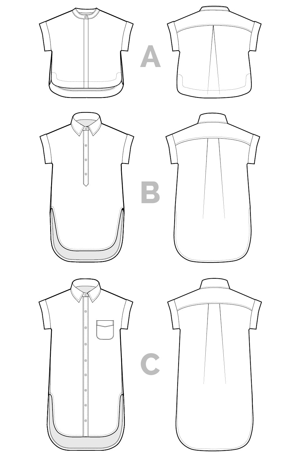 Kalle Shirt & Shirtdress Sewing Pattern - Closet Core Patterns