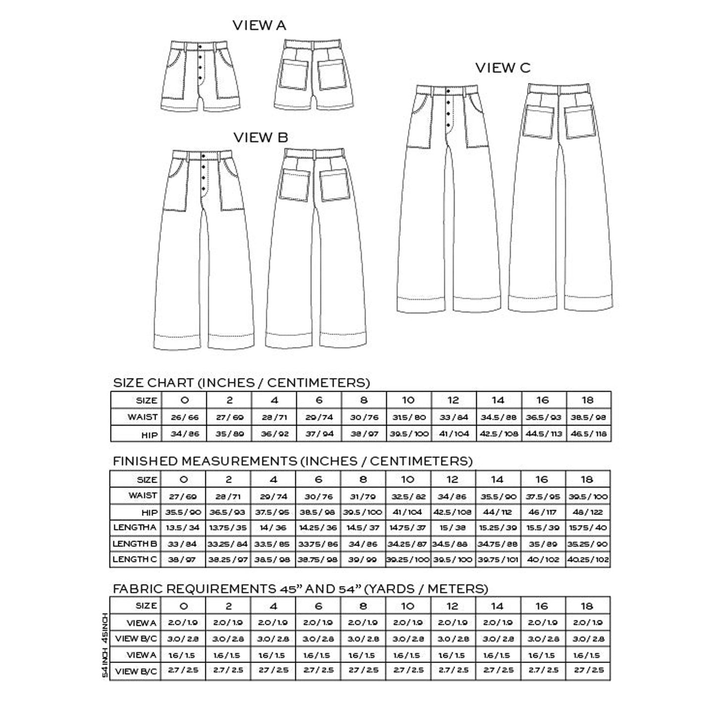 Lander Pants & Shorts Sewing Pattern - True Bias
