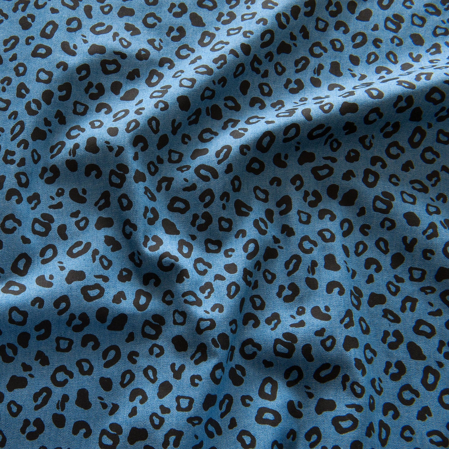 Leopard Cotton Chambray Fabric - SECOND