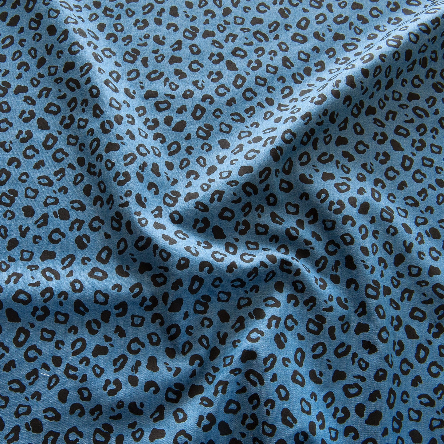 Leopard Cotton Chambray Fabric - SECOND