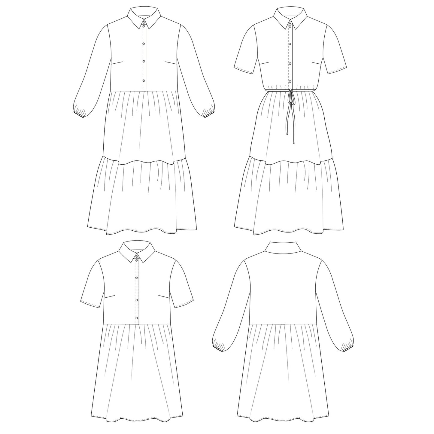 Lyra Shirt Dress Sewing Pattern - Tilly and the Buttons (Old Version, UK Size 6 - 24)