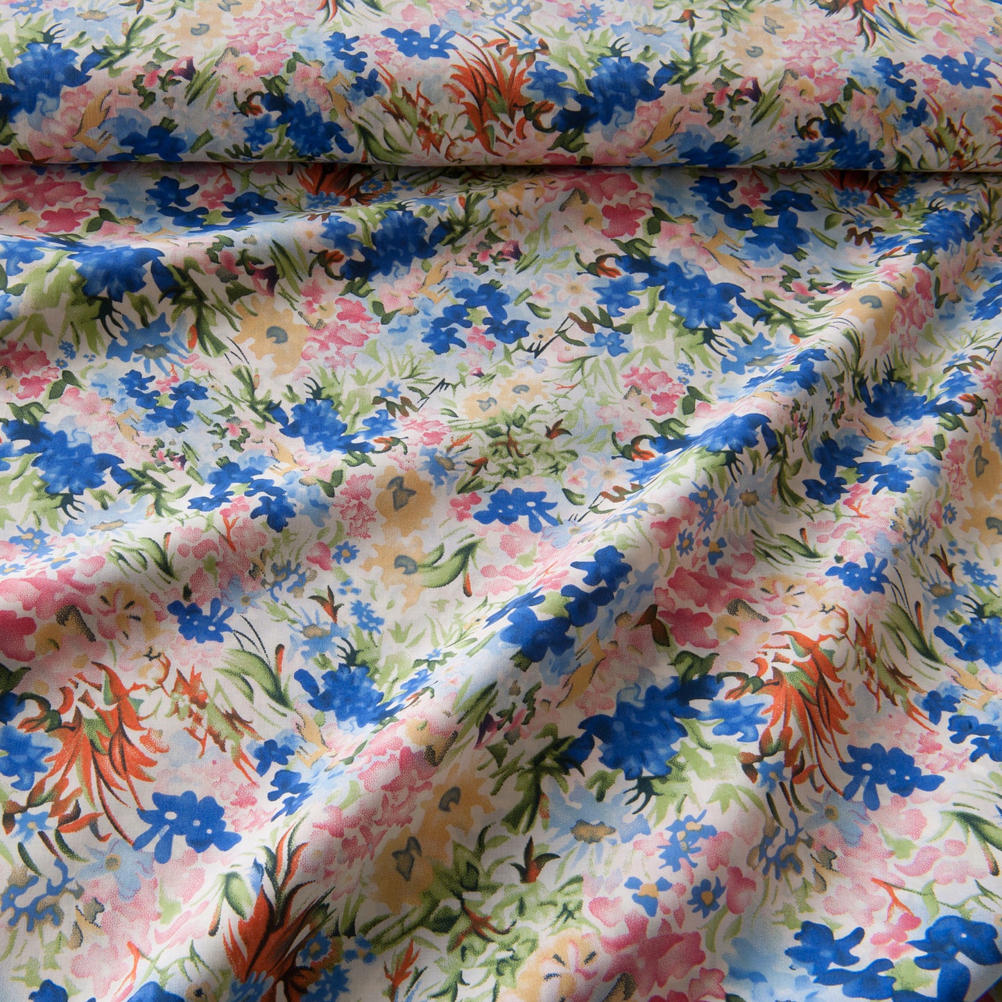 Mandy Pima Cotton Lawn Fabric in Blue
