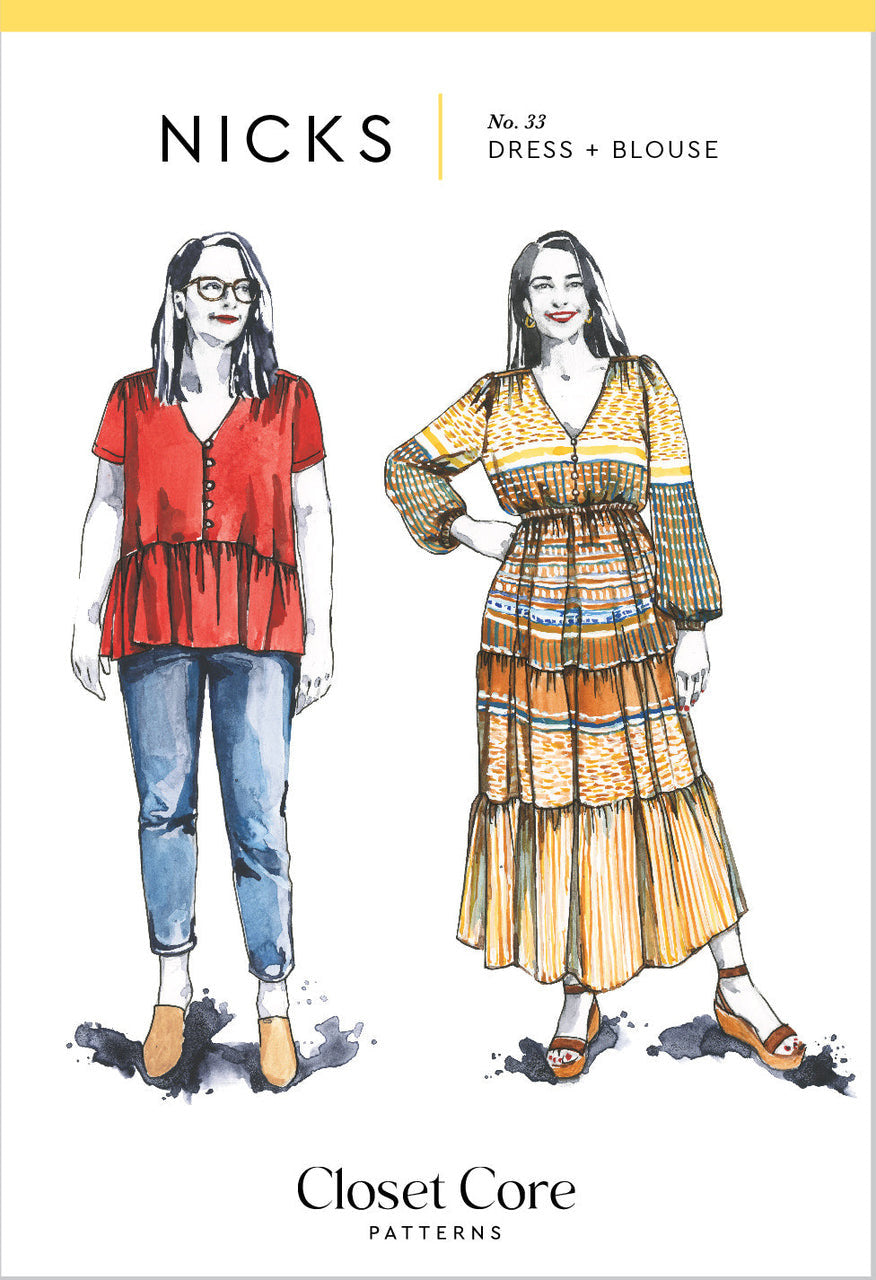 Nicks Dress & Blouse Sewing Pattern by Closet Core Patterns