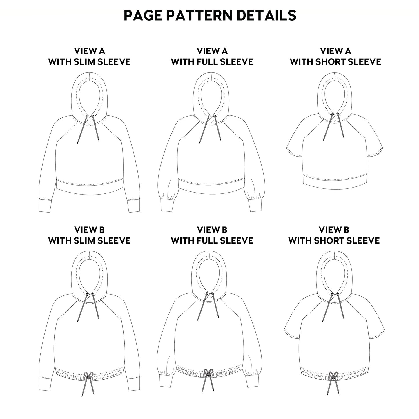 Page Hoodie Sewing Pattern - Chalk and Notch