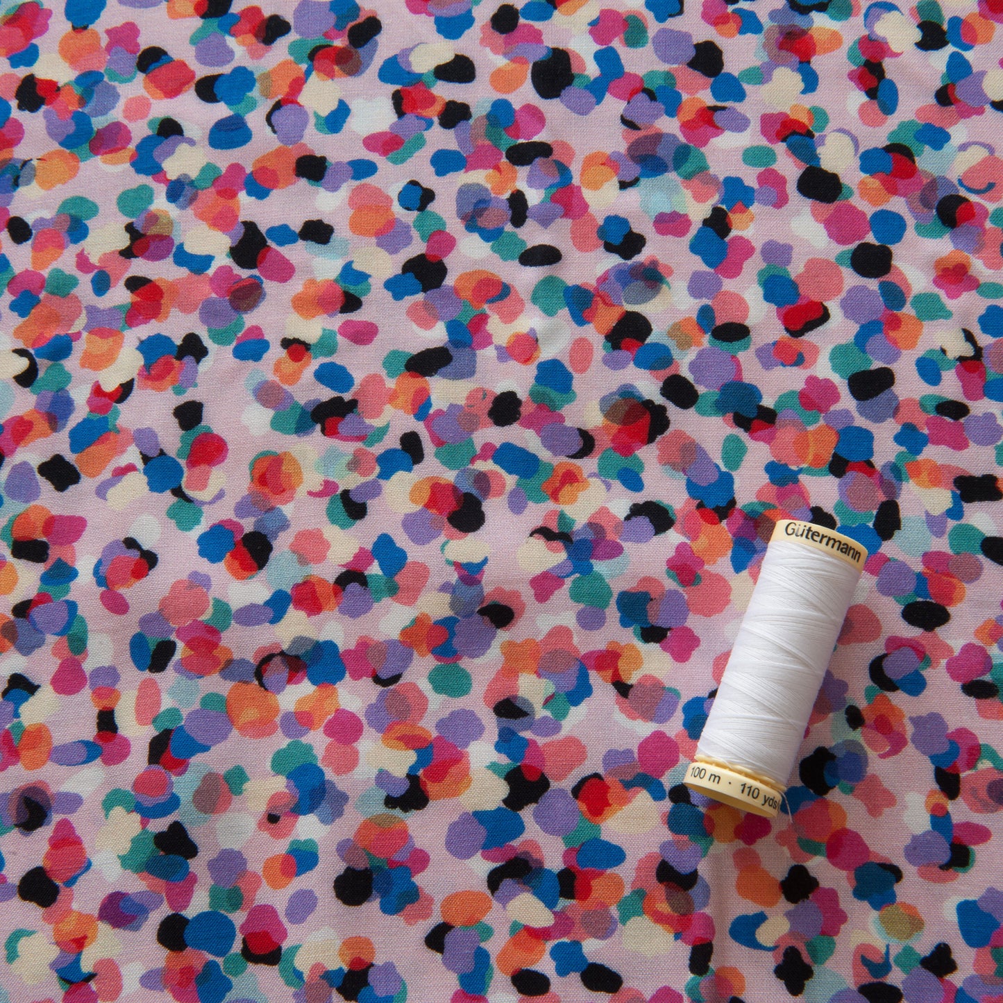 Party Spot Rayon Fabric in Pink - Dashwood Studio / Rachel Parker