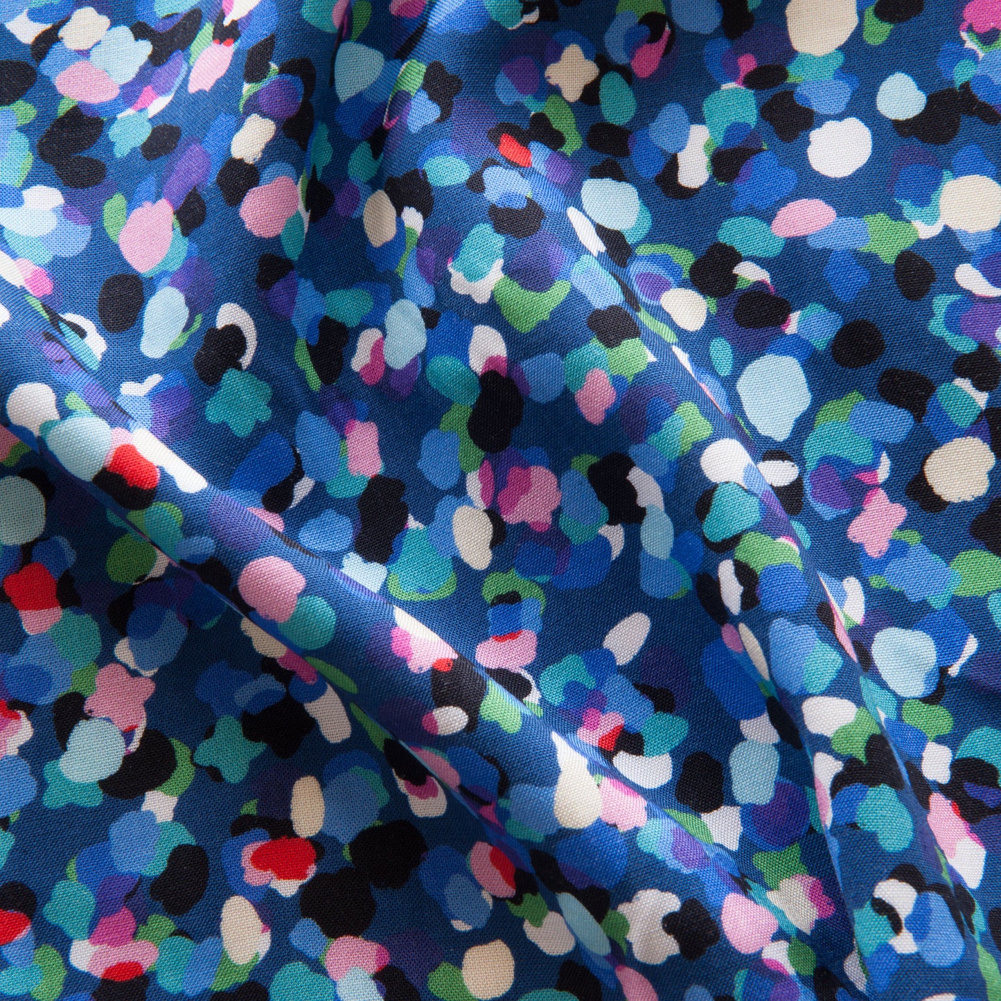 Party Spot Rayon Fabric in Royal - Dashwood Studio / Rachel Parker