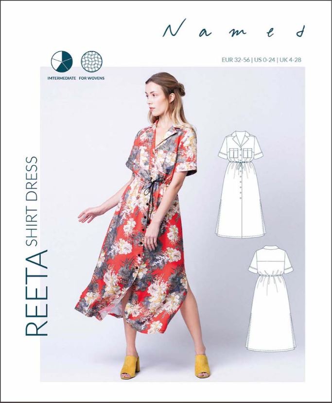 Reeta Shirt Dress Sewing Pattern - Named Sew Sew Sew Reeta Shirt Dress Sewing Pattern - Named Sew Sew Sew