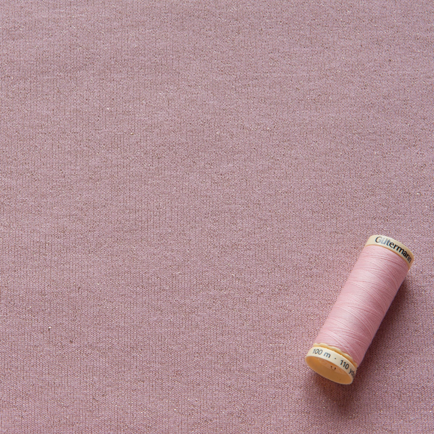 Sparkly Glitter Sweatshirt Fabric in Old Rose