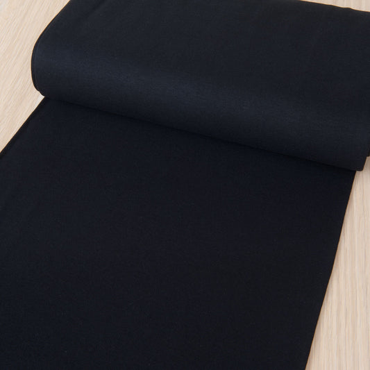 Tubular Ribbing Fabric in Black