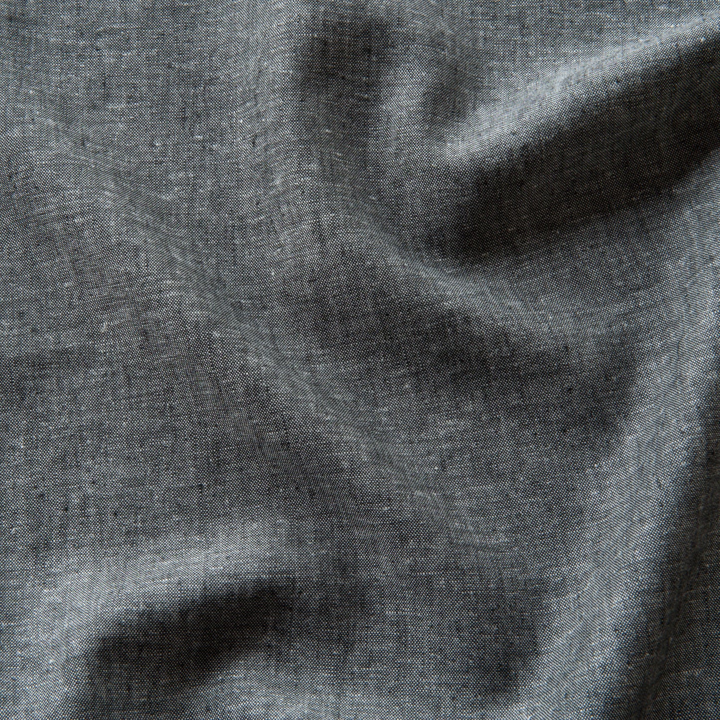 Viscose Linen Fabric in Black Melange - 95cm Piece