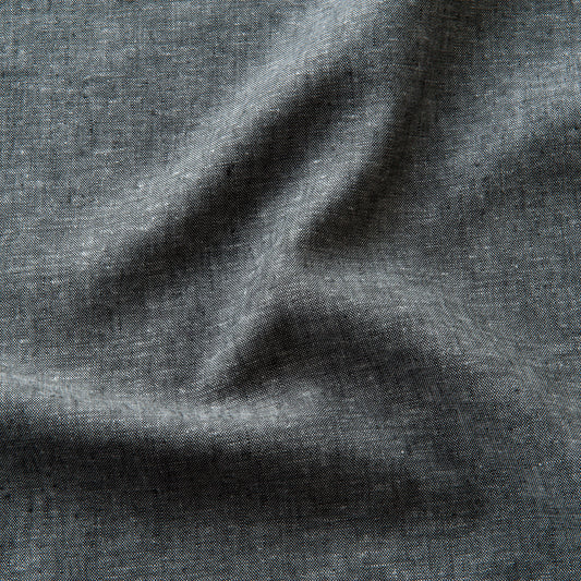 Viscose Linen Fabric in Black Melange