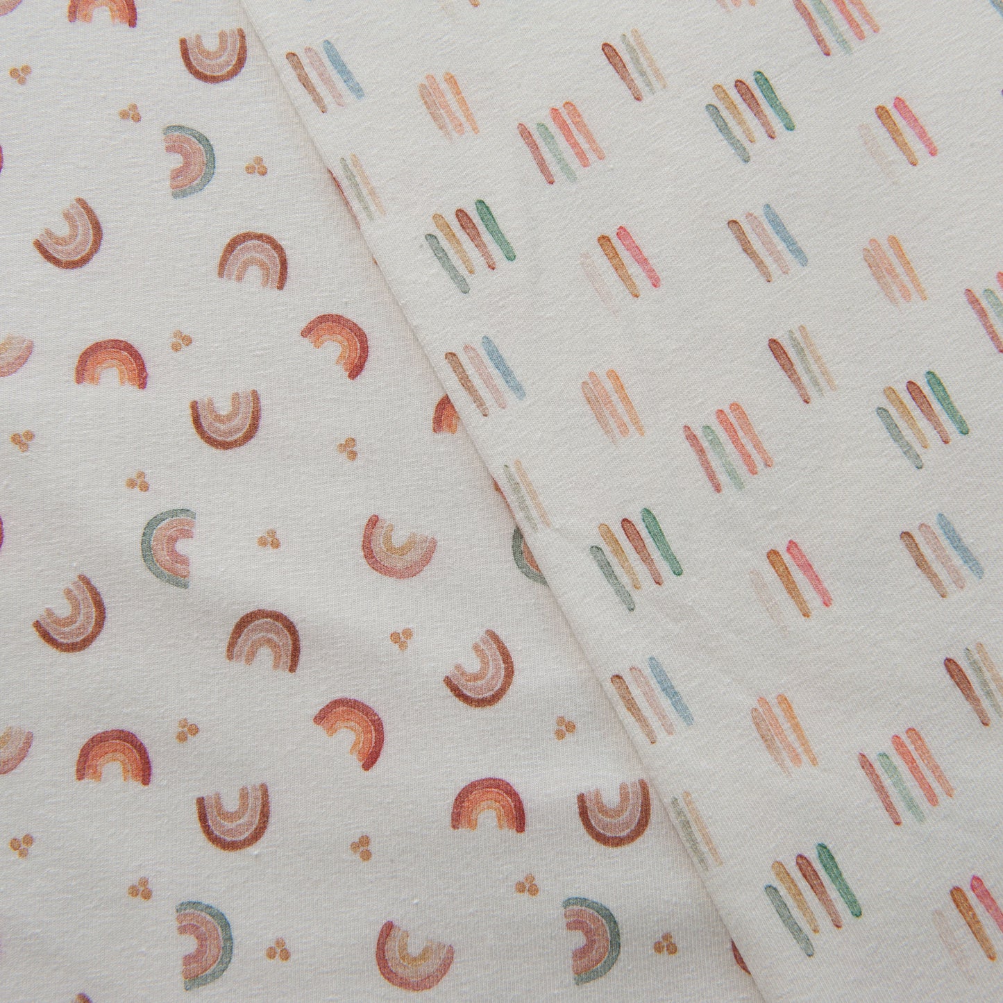 Watercolour Rainbows Organic Cotton Jersey