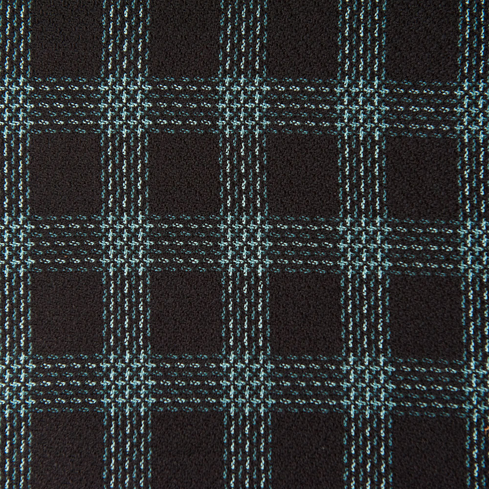 Black and Teal Check - 90cm Piece