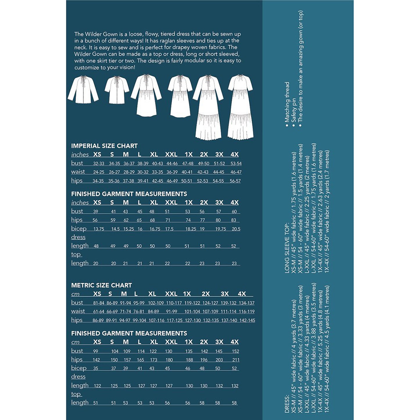 The Wilder Gown Sewing Pattern - Friday Pattern Company