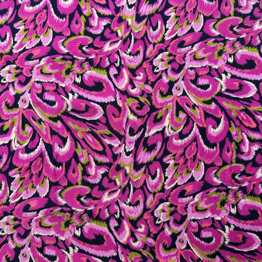 Ness Viscose Twill Fabric in Magenta