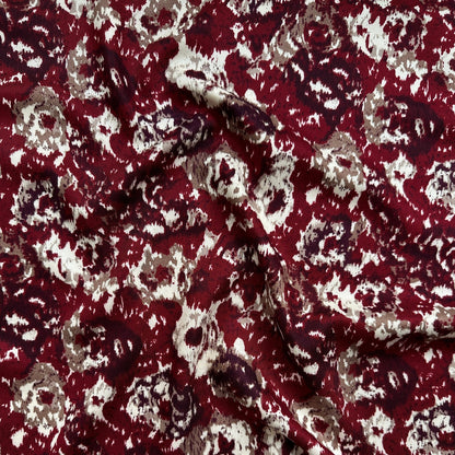 Laura Viscose Twill Fabric in Wine