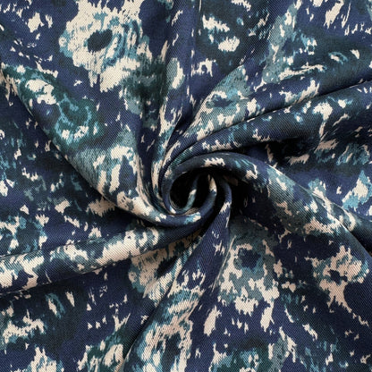 Laura Viscose Twill Fabric in Blue