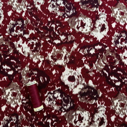 Laura Viscose Twill Fabric in Wine